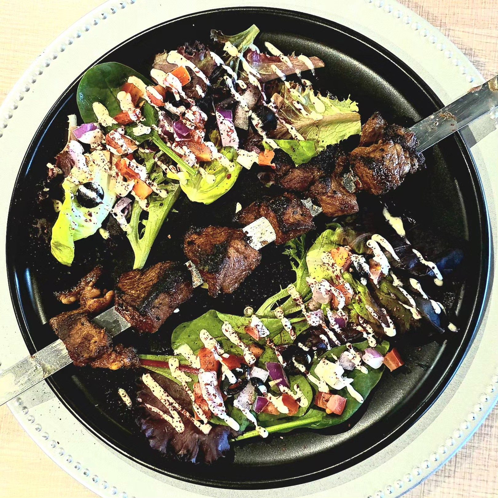 Beef Steak Skewer.