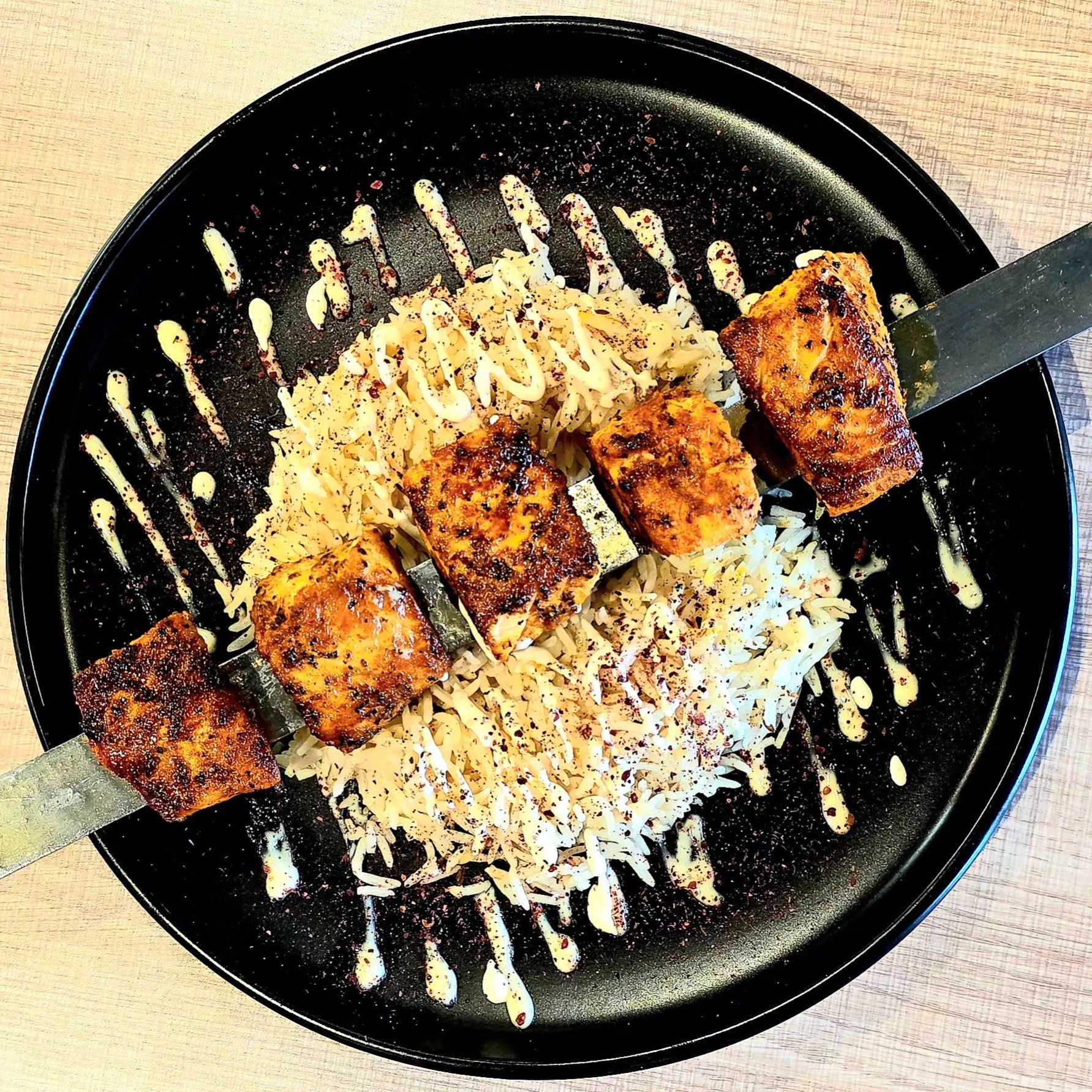 Salmon Kabab.